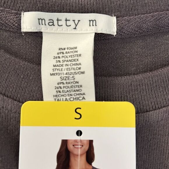 Matty M Women's Long Sleeve Crew Neck Tunic Top S - Picture 9 of 9